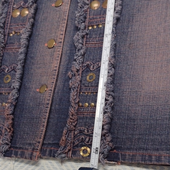 Multiples Dark Blue Jean Jacket with Button Details - Picture 11 of 14